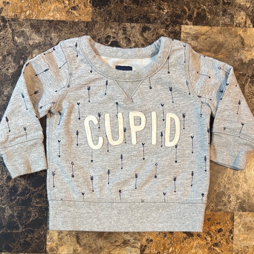 GAP Gray Cupid Baby Sweatshirt